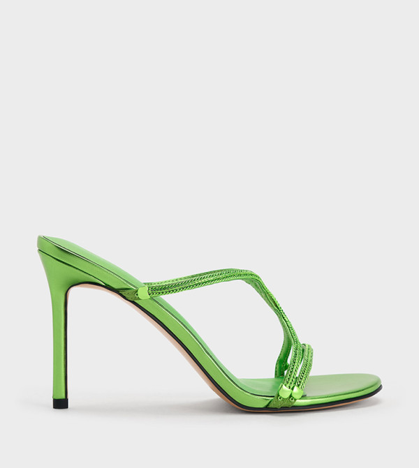 Embellished Open Toe Heel Sandals