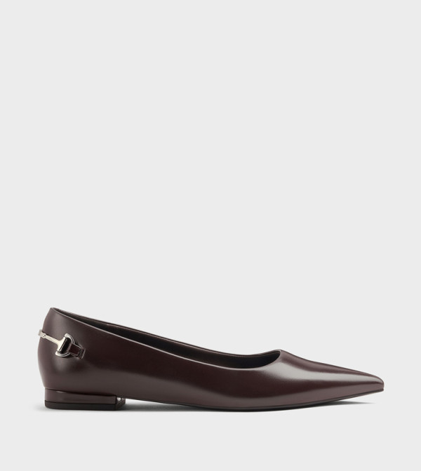ERINNA Metal Detail Pointed Toe Ballerinas