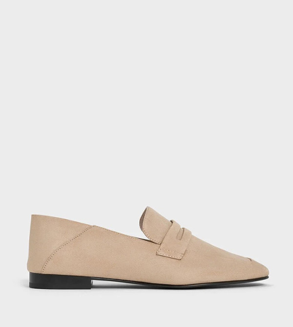 Textured Almond Toe Loafers