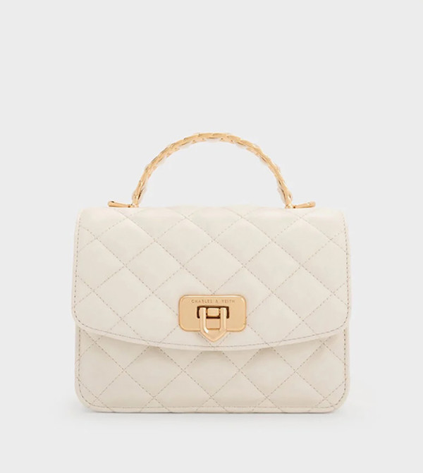 CRESSIDA Quilted Top Handle Bag