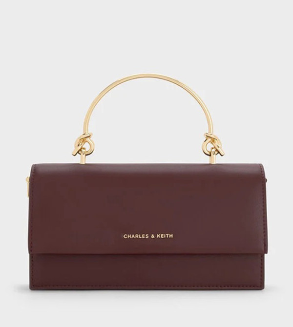 KRISTINE Logo Detail Top Handle Bag