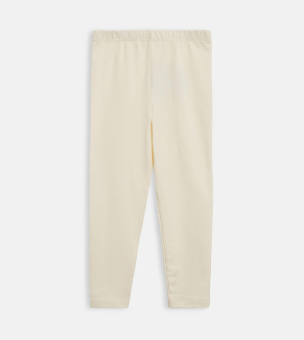 Solid Elastic Waist Leggings