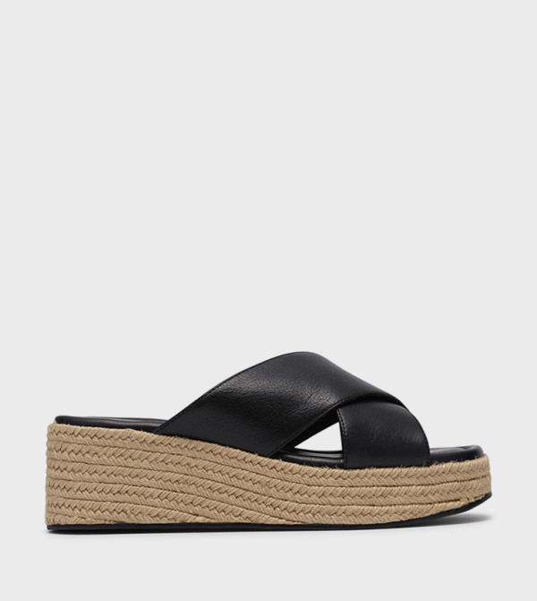 TESSIAH Criss-Cross Wedge Sandals