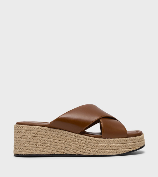 TESSIAH Criss-Cross Wedge Sandals
