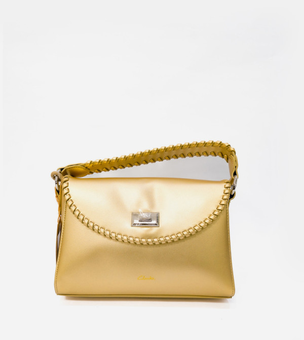SILVERLINE Textured Flap Handheld Bag