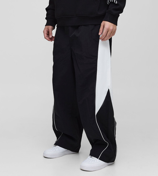 Color Block Elastic Waist Sweatpants