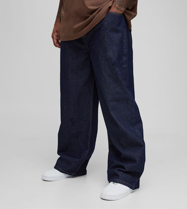 Plus & Tall Contrast Stitch Relaxed Fit Jeans