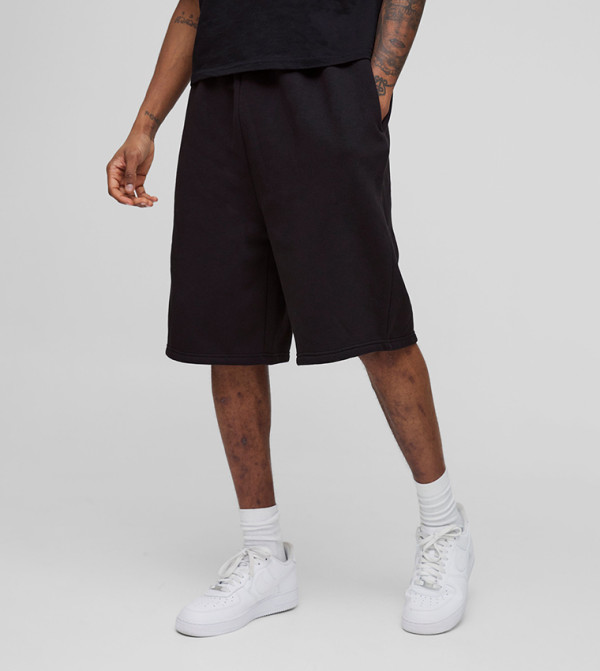 Plus & Tall Drop Crotch Basic Oversized Shorts