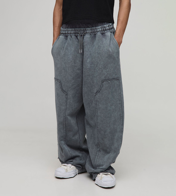 Washed Carpenter Wide Leg Sweatpants