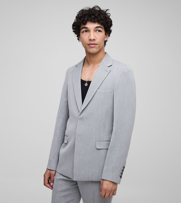 Herringbone Long Sleeves Blazer