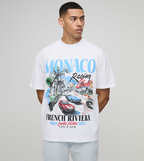 Printed Short Sleeves Oversized T-Shirt