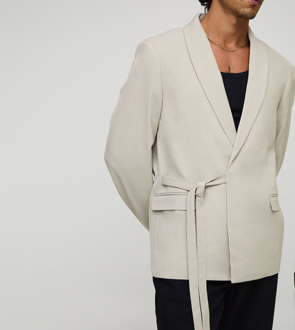 Wrap Shawl Long Sleeves Oversized Blazer