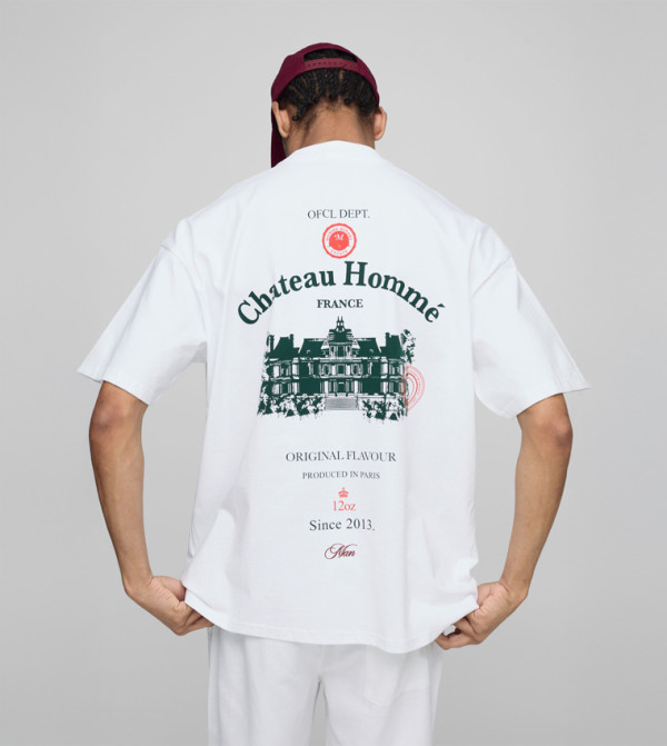 Chateau Print Oversized T-Shirt