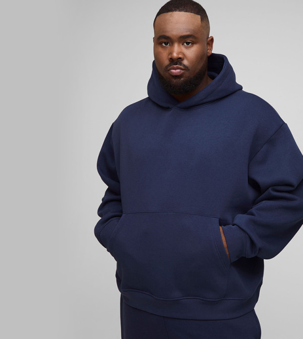 Plus & Tall Solid Oversized Hoodie