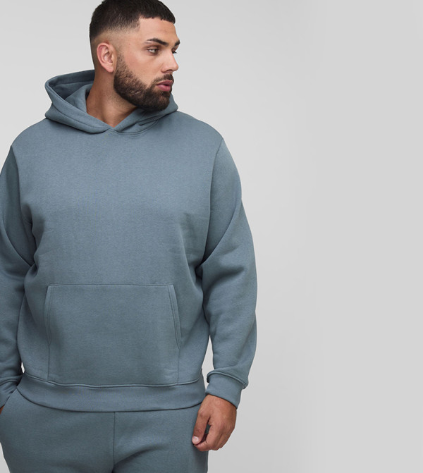 Plus & Tall Solid Regular Fit Hoodie