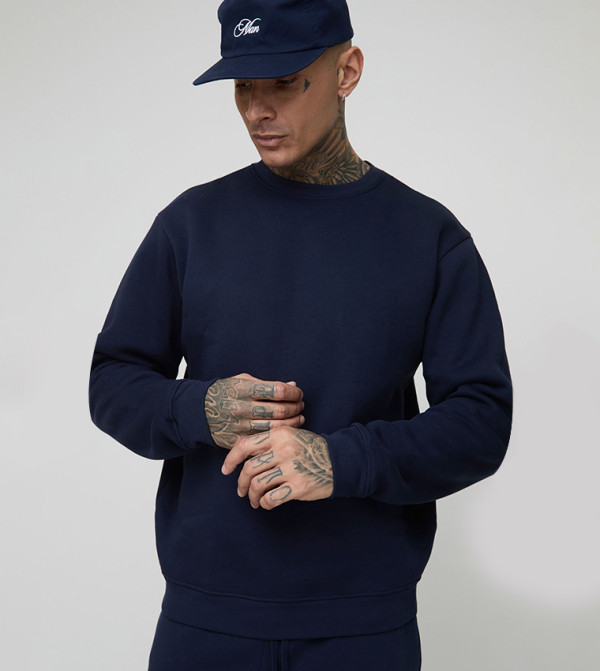 Tall Solid Regular Fit Crew Neck Sweatshirt