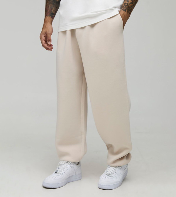 Fit Bonded Scuba Cuffed Oversized Joggers