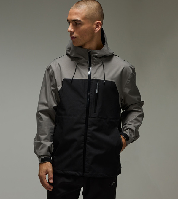Color Block Waterproof Jacket