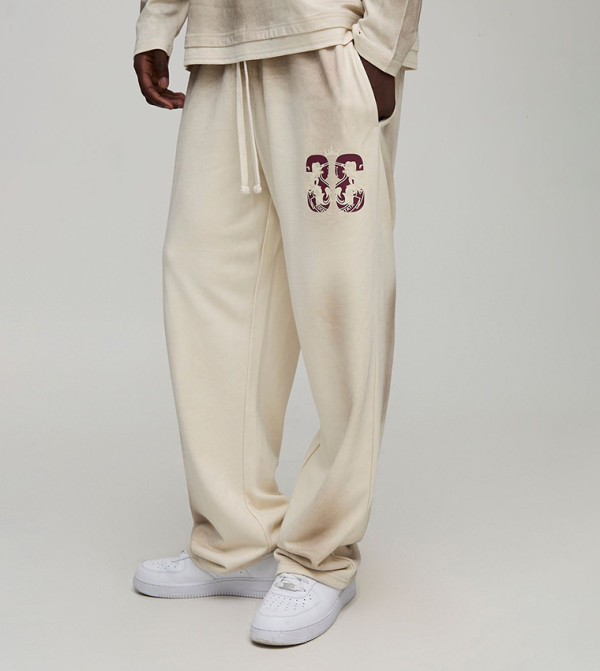 Varsity Graphic Washed Oversized Sweatpants