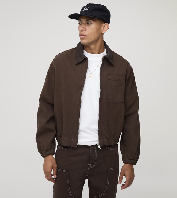 Elasticated Hem Harrington Jacket