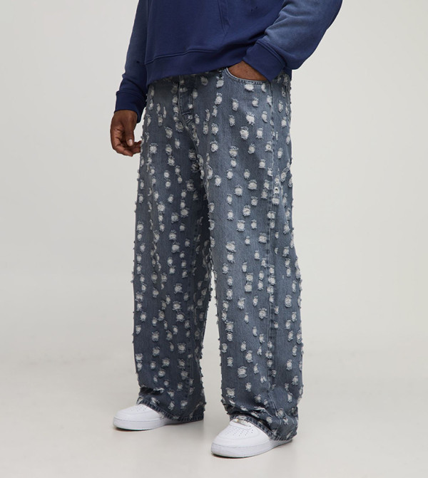Tinted Extreme Ripped Relaxed Fit Jeans