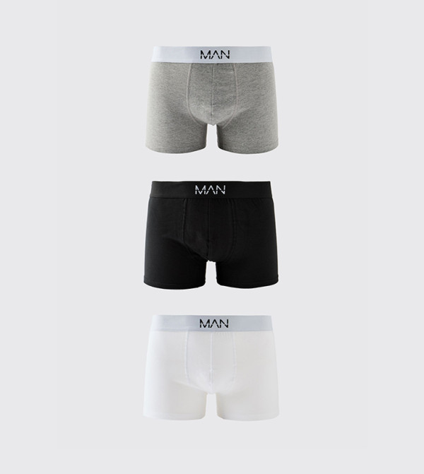 بوكسر بخصر شعار - 3 قطع