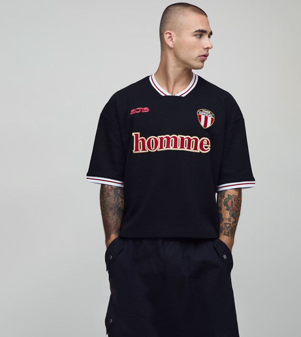 Homme Waffle Embroidered T-Shirt