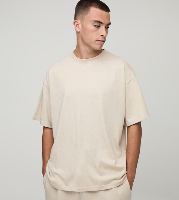 Solid Crew Neck Oversized T-Shirt