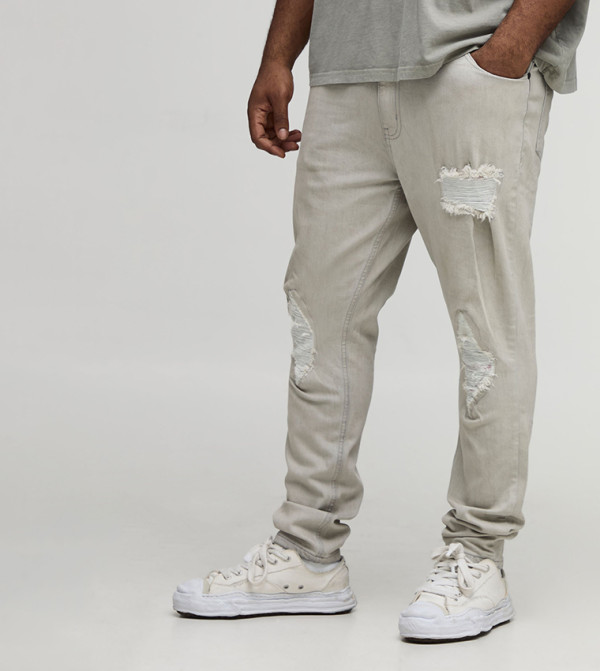 Rip & Repair Embroidered Skinny Fit Jeans