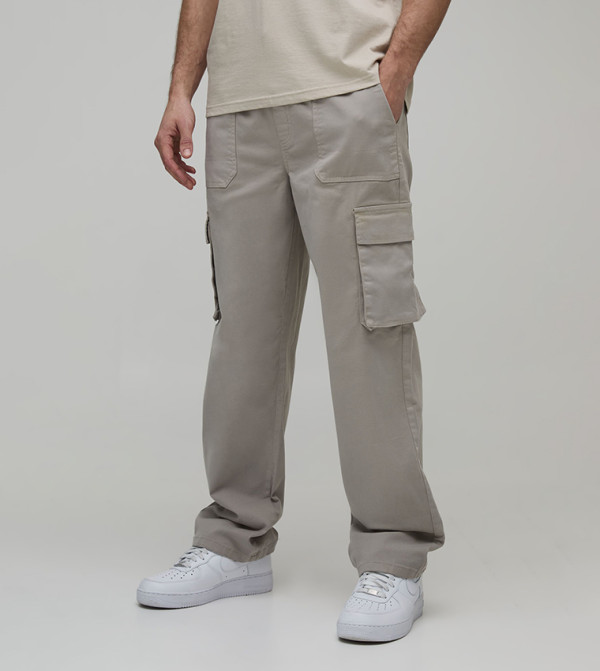 بنطلون كارغو  بخصر مرن بقصة مريحة