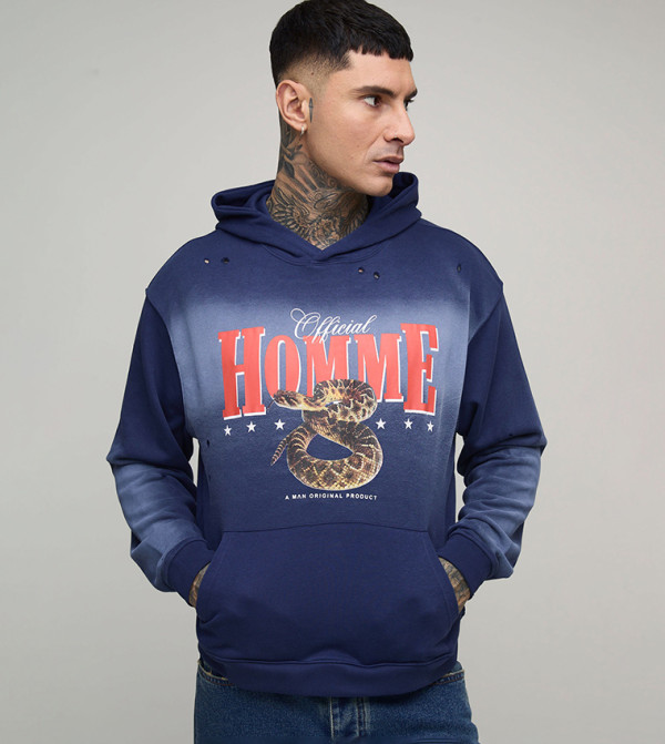 هودي أوفرسايز مغسول للمقاسات الطويلة 