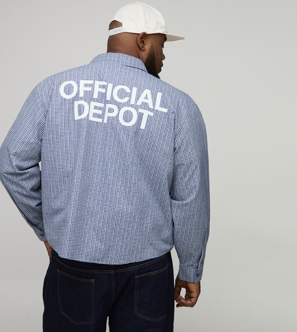 Official Depot Print Long Sleeves Oversized Shirt