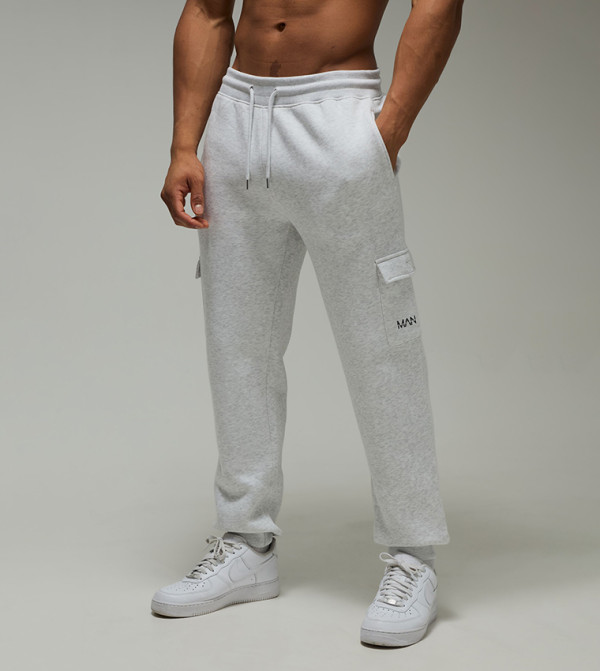 Drawstring Waist Regular Fit Cargo Joggers