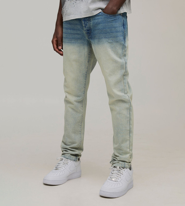 Washed Mid Rise Slim Fit Jeans