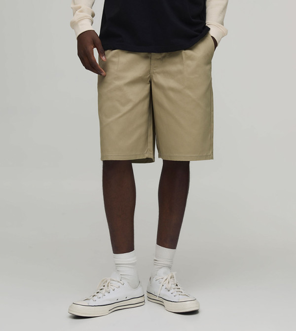 Pleated Front Work 365 Shorts