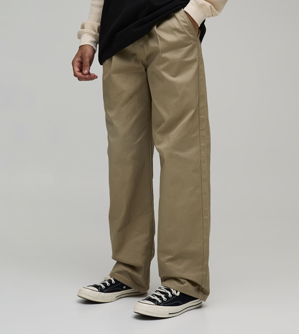 Pleat Detail Relaxed Fit Work 365 Trousers