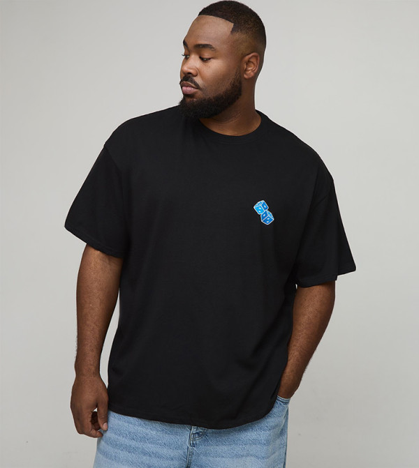 Dice Embroidered Oversized T-Shirt