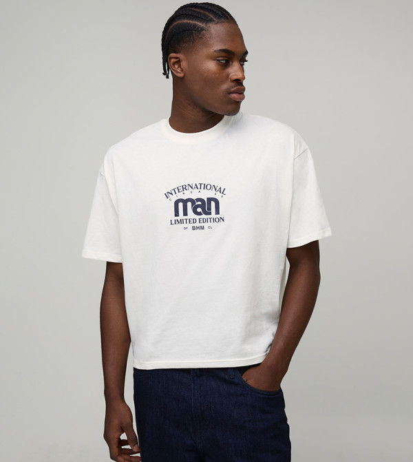 International Man Printed Oversized T-Shirt