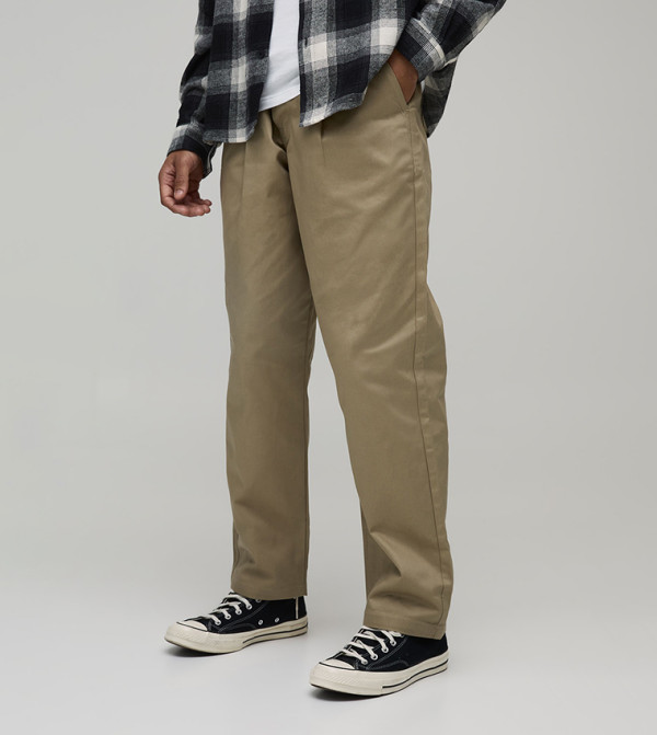 Pleat Detail Relaxed Fit Trousers