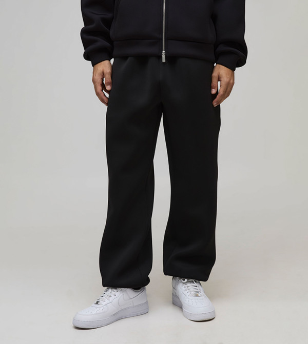 Baggy Fit Bonded Scuba Cuffed Joggers