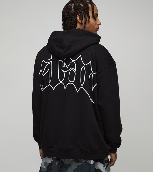Back Printed Long Sleeves Oversized Hoodie
