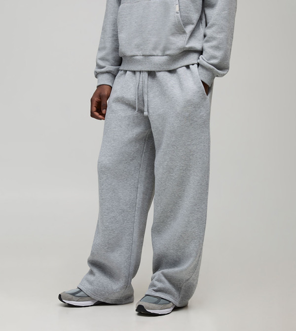 Drawstring Waist Wide Leg Sweatpants