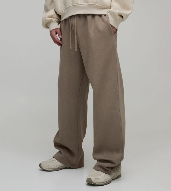 Solid Wide Leg Sweatpants