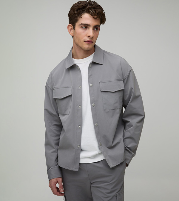 Technical Button Up Long Sleeves Shirt