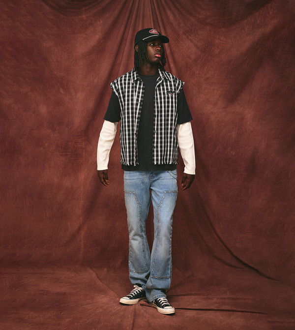 Western Seam Detail Slim Stacked Flared Jeans