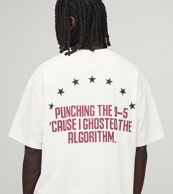 تيشيرت اوفرسايز ثقيل بطبعة روديو