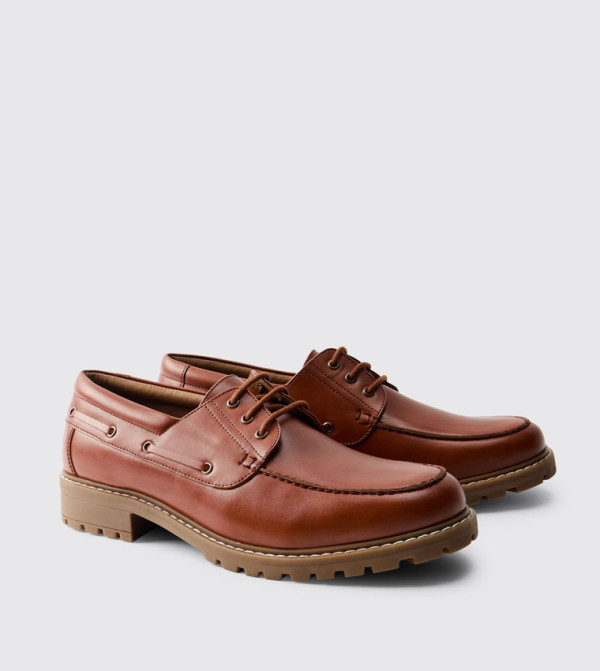 Solid PU Boat Shoes