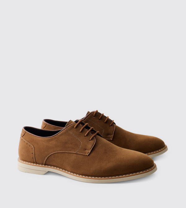 Faux Suede Derby Shoes