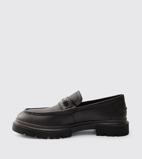Textured PU Chunky Loafers