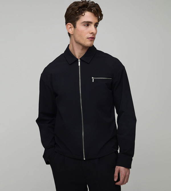 Technical Zipper Long Sleeves Shirt
